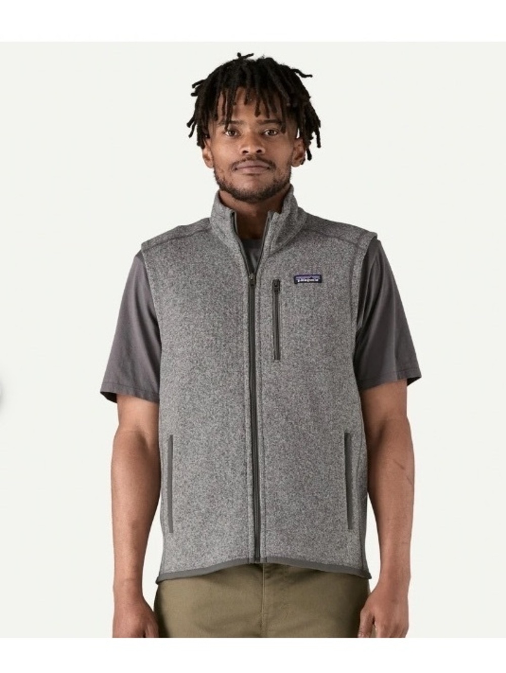 Patagonia Men's Better Sweater Large Gray Fleece Vest with Zip Pockets